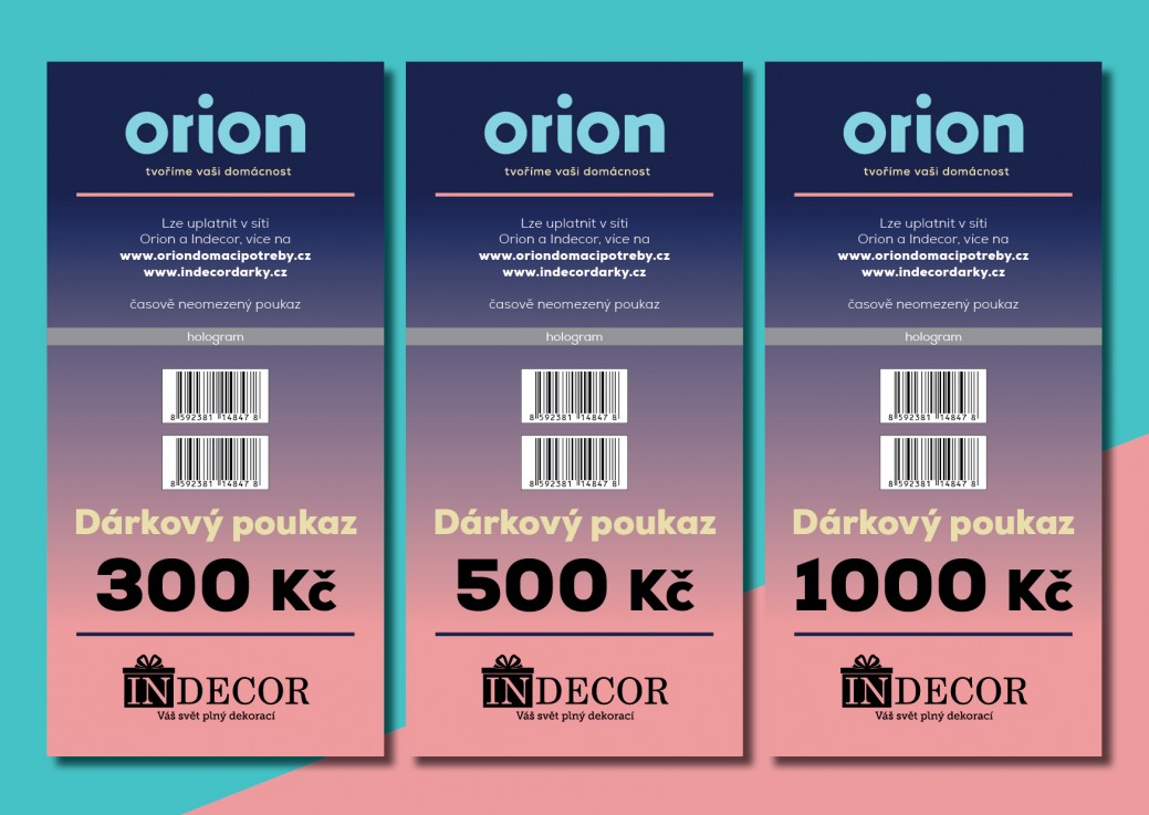 Dárkové poukazy Orion!