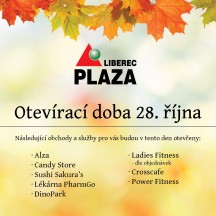 Otevírací doba 28. 10. 2019