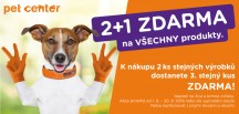 2 + 1 ZDARMA v PetCenter