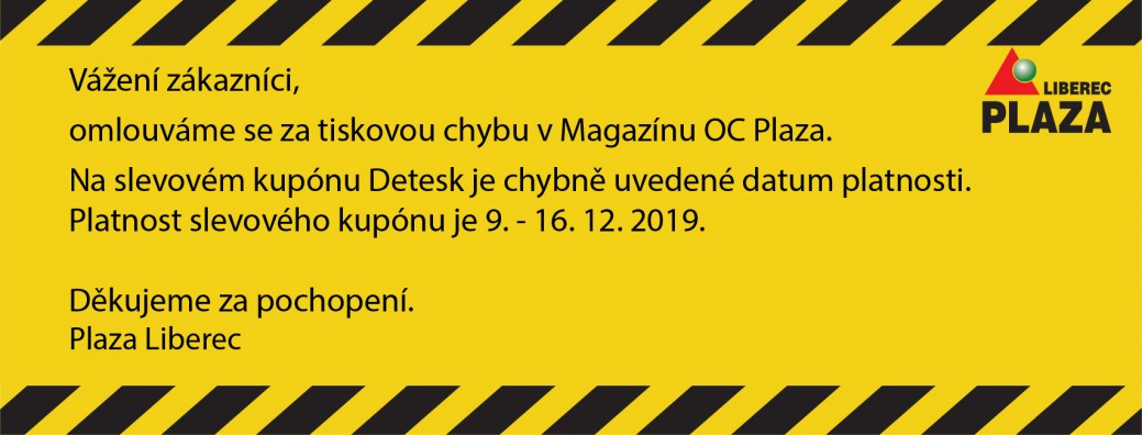 Chyba v Magazínu OC Plaza