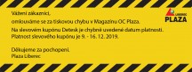 Chyba v Magazínu OC Plaza