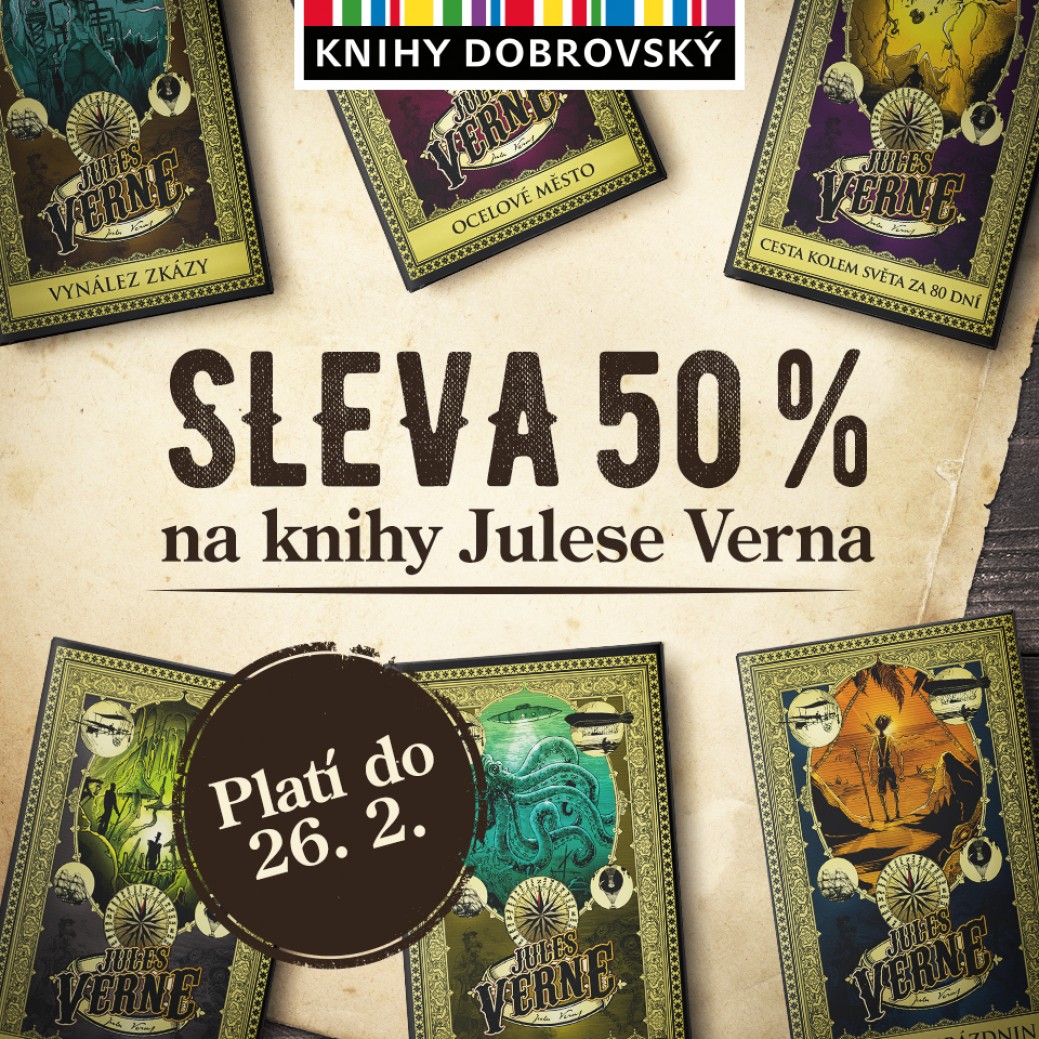 Jules Verne za polovinu v Knihy Dobrovský!