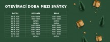Otevírací doba mezi svátky